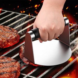 5.5 Inch Không Dính Smash Burger Thịt Báo Chí Bánh Hamburger Smasher Công Cụ Thép Không Gỉ Patty Báo Chí Với Chống-Bỏng Xử Lý - Product Image 1