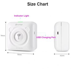 <span class=keywords><strong>PeriPage</strong></span> A6 Mini Imprimante Thermique Portable Papier Photo Imprimante Thermique de Poche 58mm Impression Sans Fil BT Android Imprimantes - Product Image 3