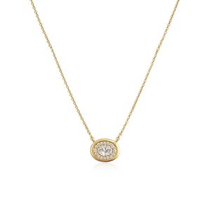 LYBURCHI Collana Geometrica Elegante in <span class=keywords><strong>Argento</strong></span> Sterling 925 Placcato Oro 18K con Zirconi Cubici a Forma di Cuore, Marquise e Goccia, Gioielleria Raffinata - Product Image 6