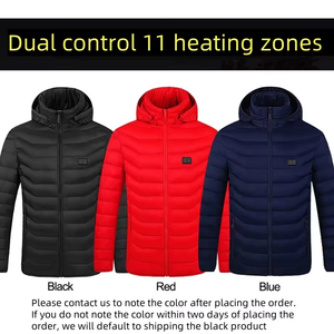 แจ็กเก็ตมีฮู้ดให้ความอบอุ่นสำหรับผู้ชายเสื้อให้ความอบอุ่นมีฮู้ดแขนยาวกันน้ำได้9โซนสำหรับฤดูหนาว - Product Image 5