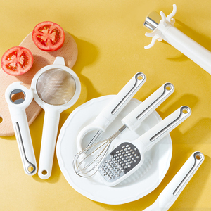Set di 7 Utensili da <span class=keywords><strong>Cucina</strong></span> in Acciaio Inox con Supporto e Apribottiglie, Lavabili in Lavastoviglie, <span class=keywords><strong>per</strong></span> Casa e <span class=keywords><strong>Cucina</strong></span> - Product Image 2