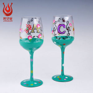 كأس مصنوع يدويًا حديث وزجاج ملون فريد بشعار مخصص كأس مطلي كلاسيكي مصمم - Product Image 3