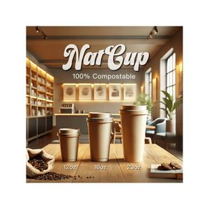 Eco Compostable Biodegradable 16oz Tea Fiber <b>Plastic</b>-Free Beverage <b>Cup</b> Manufacturer Wholesale OEM ODM - Product Image 1