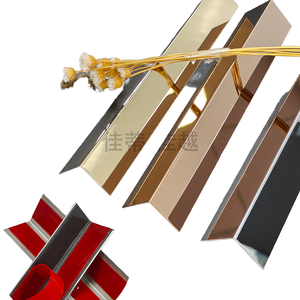 Bandes de finition en forme de L en <span class=keywords><strong>acier</strong></span> inoxydable auto-adhésives, écologiques, résistantes à l'eau et aux acides, accessoires pour carrelage, coin mural - Product Image 1
