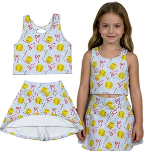 Conjuntos Deportivos RTS para Niñas Pequeñas, con Falda Pantalón y Forro, para Béisbol, Sóftbol, Yoga y Animación - Product Image 1