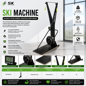 Machine à ski robuste SK de qualité commerciale, équipement cardio avec résistance au vent et moniteur numérique pour club de fitness SK-HC11 Massiv - Product Image 4