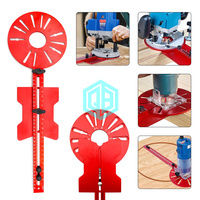 QinBu nouveau support de fraisage de routeur en aluminium Guide réglable pour bords droits/cylindriques et coupe de cercle stabilité améliorée