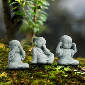 Sáng Tạo đồ trang trí shami nhỏ dễ thương vườn cây cảnh đá ao cá cảnh quan tượng phật trang trí - Product Image 3