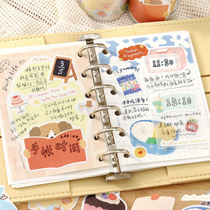 1 rotolo di nastro adesivo fustellato scrivibile, con elementi quotidiani carini e dolci, ideale per collage e decorazioni di quaderni. - Product Image 4