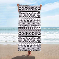 Wholesale Luxury Beach Towels Soft Lightweight Sand-Free Custom Candy-Themed Logo Striped Dry Fast Soft Beach Towel