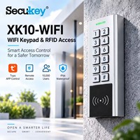 Contrôleur d'accès intelligent Secukey XK10-WiFi RFID avec clavier, application Tuya, étanche IP66, compatible EM HID Mi-fare, pour 10000 utilisateurs