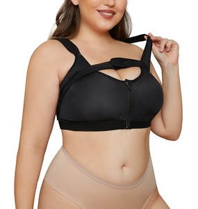 Reggiseni con chiusura frontale con cerniera per donna <span class=keywords><strong>reggiseno</strong></span> senza fili Post chirurgia con <span class=keywords><strong>fascia</strong></span> di supporto per il seno <span class=keywords><strong>reggiseno</strong></span> <span class=keywords><strong>a</strong></span> compressione di grasso - Product Image 1