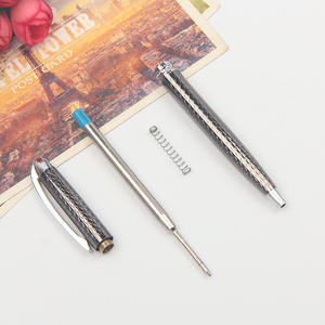 Stylo bille de luxe en métal de haute qualité avec logo gravé sur le corps, largeur d'écriture 1,0 mm - Product Image 4