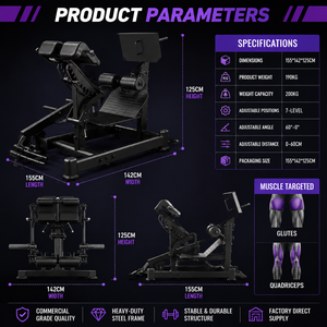 Thigh Master BM Plate Loaded Multi Function Leg Trainer Quad Calf Workout Fitness Club Commercial Leg Curl Leg Extension Machine - Product Image 3