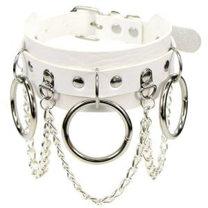 Girocollo in pelle nera collare <span class=keywords><strong>femminile</strong></span> per le donne Goth Punk catena collana Harajuku Sexy Vegan Chocker Festival ragazze gioielli gotici - Product Image 5