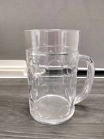 Chope à bière en plastique personnalisée de 500 ml, réutilisable, avec poignée, OEM pour bar, fête, festival d'Oktoberfest