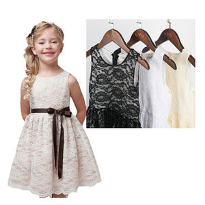 Vestido de niña con falda abullonada y ojales, vestido de princesa de encaje, vestido sin mangas para niños, verano 2022, venta al por mayor - Product Image 1