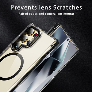 <span class=keywords><strong>Coque</strong></span> de téléphone en TPU PC transparente à la vente, avec anneau magnétique et protection d'objectif pour Samsung <span class=keywords><strong>Galaxy</strong></span> S23/S24 Ultra, antichoc, Pro Max - Product Image 5
