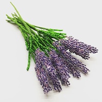 Bunga Plastik Manik-Manik Prancis Lavender Buatan Tangan Modern untuk Pernikahan, Hari Valentine, Wisuda, Dekorasi Tengah Meja, Pesta Kebun