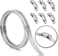 Pipe Fittings Fastener Adjustable Hose Clamp Stainless Steel Worm Drive Tube Clip Hose Fastener Fuel Water Pipe Fastener