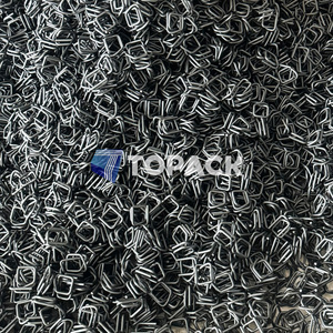 مشبك سلكي مجلفن من المصنع لأحزمة البوليستر المنسوجة والحبال المركبة بأحجام 13 و16 و19 و25 و32 ملم لتغليف المنصات - Product Image 5