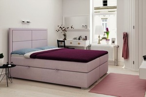 PZCN HOME Tissu d'ameublement en velours et lin <span class=keywords><strong>Lit</strong></span> double Queen King Size avec boîte Panier de rangement à gaz - Product Image 4