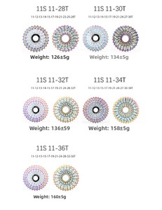 <span class=keywords><strong>Cassette</strong></span> de vélo de route ultra-légère SUNSHINE <span class=keywords><strong>11</strong></span> vitesses <span class=keywords><strong>11</strong></span>-28 <span class=keywords><strong>30</strong></span> 32 34 36T colorée certifiée HG - Product Image 3