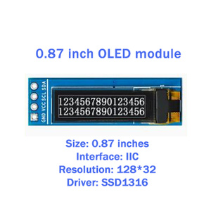 จอแสดงผล OLED ขนาด <span class=keywords><strong>0.87</strong></span> นิ้ว รุ่นใหม่ QZ BOM ของแท้ ความละเอียด 128*32 พร้อมไดรเวอร์ SSD1316 - Product Image 3