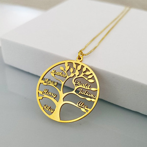 <span class=keywords><strong>Collier</strong></span> personnalisé en acier inoxydable avec arbre de vie et nom, <span class=keywords><strong>collier</strong></span> avec lettre personnalisée pour la Saint-Valentin/Fête <span class=keywords><strong>des</strong></span> Mères, cadeau de bijoux - Product Image 3