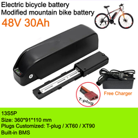 Batterie de vélo électrique 48V 30Ah, pack de batteries lithium-ion pour vélos électriques TSX Power 2000 cycles -10-40C