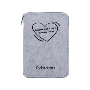 Yeni yükseltilmiş geçiş kol keçe anne Mutterpass pasaport kapağı tutucu Notebook kılıfı ultrason resimleri ve Mutterpass