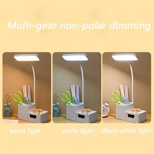 Lampe de bureau LED pliable à intensité variable avec support de téléphone rechargeable par USB et tiroir de rangement pour stylos – Offre Spéciale - Product Image 6