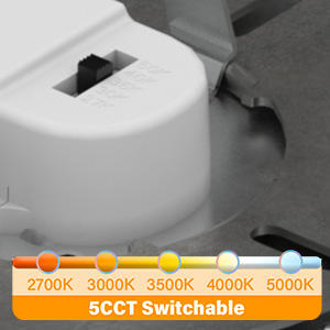 Plafonnier LED moderne ultra-fin de 5 pouces avec variateur d'intensité 5CCT pour salon - Product Image 2