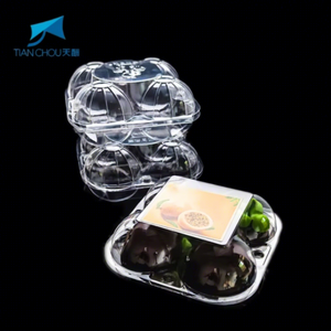 Contenedores de Plástico PET Tipo Blister para Frutas, Cajas para Mangostán, Naranja, Maracuyá, etc., Venta al Por Mayor, Se Aceptan Personalizaciones - Product Image 1