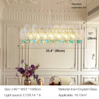 Lustre de salon Meerosee - Lustre en cristal de luxe français pour hall - Lustre moderne en verre MD98119