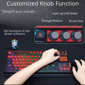 Teclado Mecánico SKYLOONG GK87 Pro con Diseño <span class=keywords><strong>ANSI</strong></span>, Estructura de Junta, 79 Teclas, Teclado para Juegos de Tres Modos con Pantalla LCD de 3.0 Pulgadas - Product Image 5