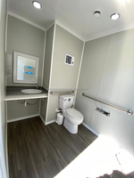 Remorque de toilettes portable de luxe 2026 conforme ADA, certifiée DOT, accessible aux fauteuils roulants, couleur personnalisée