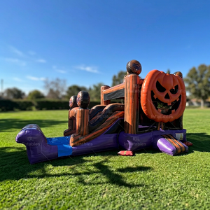 Château gonflable citrouille avec toboggan, château gonflable <span class=keywords><strong>d</strong></span>'Halloween avec toboggan, combo château gonflable Jack O'Lantern pour <span class=keywords><strong>location</strong></span> événementielle - Product Image 5