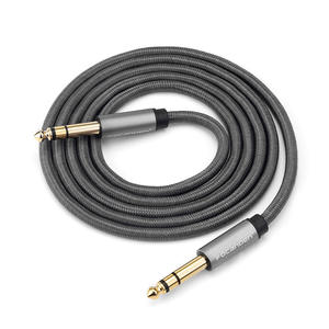 Cable de audio Focanden de 6.35mm macho a macho, trenzado con nailon blindado para audio y video - Product Image 3