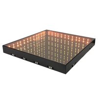 Piste de danse portable en gros pour mariage, fête, scène, avec miroir infini 3D et LED, effet ciel étoilé
