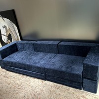 Sofá Cama Modular Seccional Plegable - Muebles Modernos de Lujo para Sala de Estar, Tapizados en Tela Ecológica, para Apartamentos y Villas