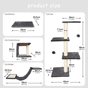 PETDOM 4PCS Étagères murales et perchoirs d'escalade pour - Product Image 2