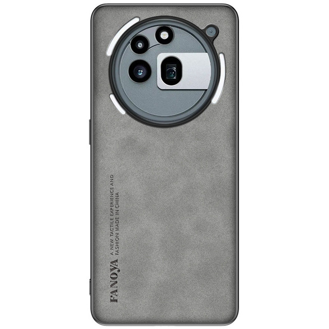 Anti-Fingerprint Sheepskin Leather Plain Design PC Back Cover for Nothing Phone 4A 3A Pro