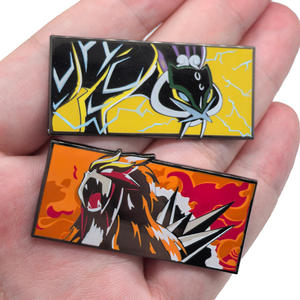 3 Nouveau Design de Haute Qualité Poke Monster <span class=keywords><strong>Suicune</strong></span> Raikou Entei Peint Émail Dur Métal Badge Pins pour Sac à Dos Tissu Décoration - Product Image 1