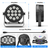 Projecteur PAR à LED RGBW 4-en-1 à haute luminosité avec 14 LED, contrôle DMX512, activation sonore et télécommande, livraison depuis l'entrepôt américain