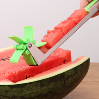 Coupe-vent en acier inoxydable, pour jus rafraîchissante de Fruit, pastèque, français, couteau en plastique, trancheur, outils de découpe pour pastèque