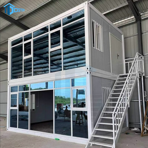 Prêt à Expédier Bureau Conteneur Modulaire Pliant Maison Paquet Plat Petites Maisons en Panneau Sandwich et Acier - Product Image 2