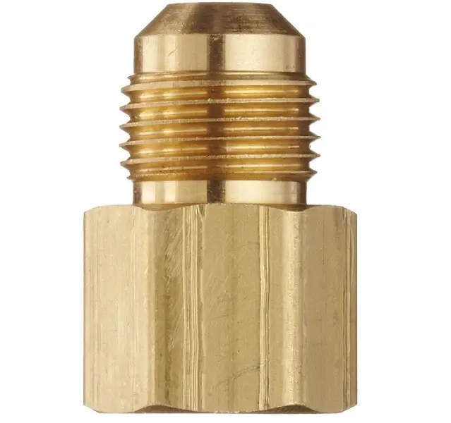 Union Messing Tube Koppeling Pijp Flare Fitting Gas Adapter 3/8 "Flare X 1/4" Female Npt Pijp Connector Flare koppeling