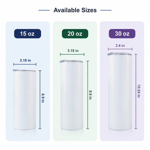 Vaso recto delgado de acero inoxidable de doble pared de 20 oz para sublimación por transferencia térmica, con pajita, para fiestas, al por mayor, desde almacén de EE. UU. - Product Image 6