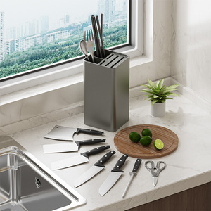 Yimijia Knife Rack With Chopstick Holder Pet Material Kitchen Countertop Storage <b>Box</b> For Cutlery Organization - Product Image 3